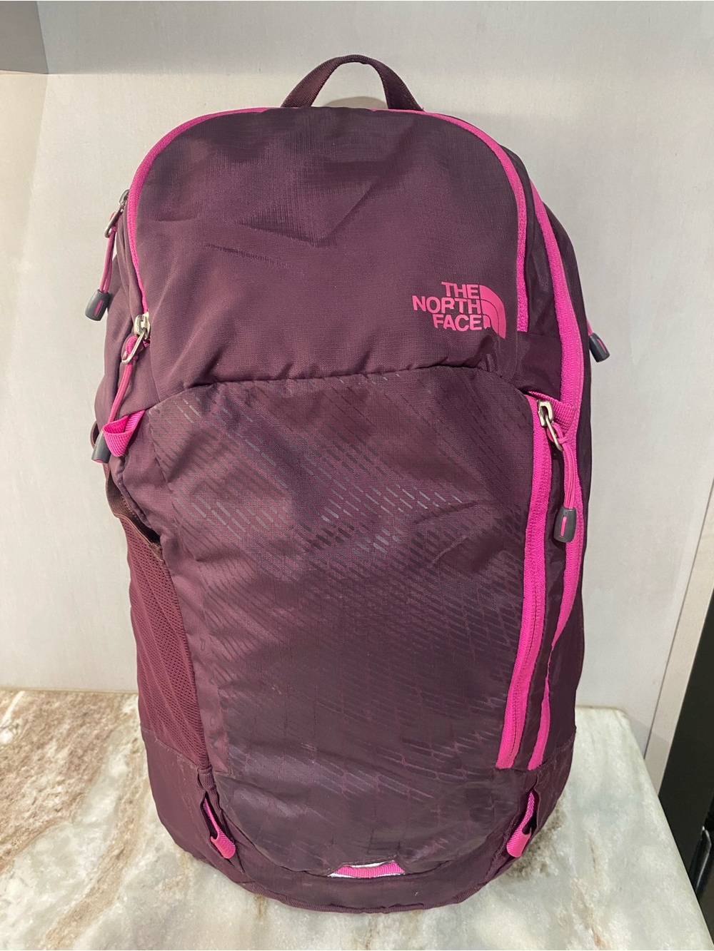 The North Face Pinyon Backpack Purple Pink 15L Laptop Daypack EUC